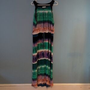 Calvin Klein Multicolor Striped Maxi Dress